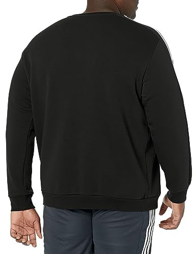 adidas Men's Essentials Fleece 3-Stripes Sweatshirt, Black