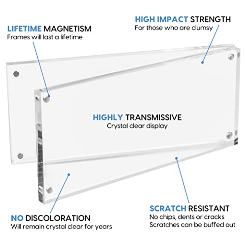 Mammoth DuraClear 8x10 Acrylic Photo Frame - Frameless & Thick Design - Ideal for Photos, Art Prints, and Head Portraits Display