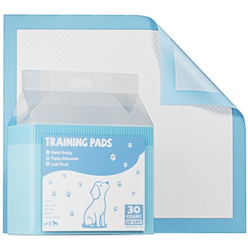 Sweetcrispy Puppy Pads Dogs Training Pads, XL 28"x34" - [30 Count], Ultra Absorbent Leak-Proof Quick-Dry Surface Dog Pee Pads