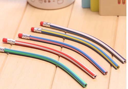 Haawooky 35 Pieces Flexible Soft Pencil Magic Bend Pencils for Kids Children School Fun Equipment