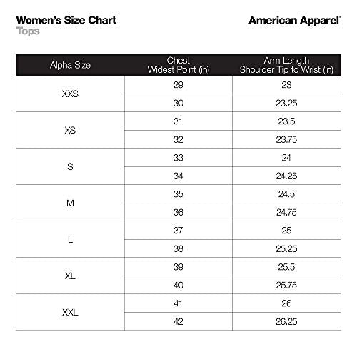 American Apparel Women's Cotton Spandex Long Sleeve Turtleneck, Black, Small