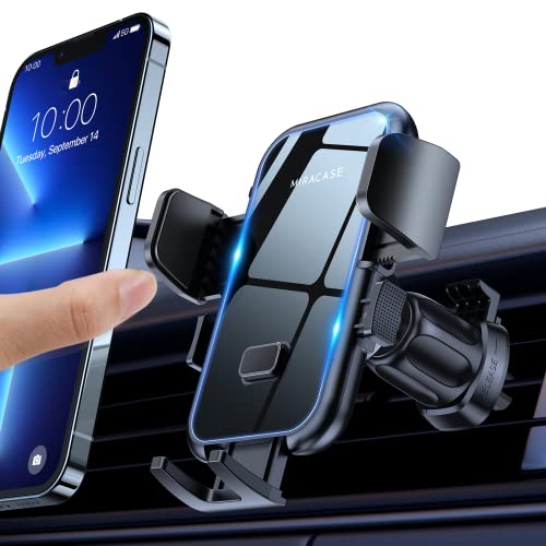 Miracase Car Vent Phone Mount, Universal Cell Phone Car Mount [Upgraded Vent Clip Never Fall Off] Hands Free Air Vent Phone Holders for Your Car Compatible with iPhone All Smartphones