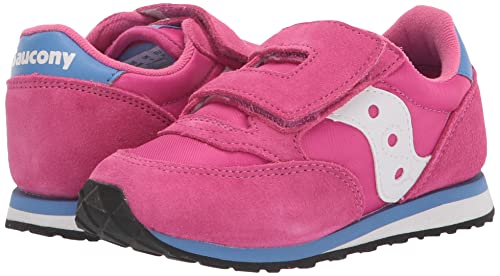 Saucony Unisex-child Baby Jazz Hook & Loop , NAVY/RED, 8 M