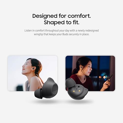 SAMSUNG Galaxy Buds FE True Wireless Bluetooth Earbuds, Comfort and Secure in Ear Fit, Auto Switch Audio, Touch Control, Built-in Voice Assistant, Graphite [US Version, 1Yr Manufacturer Warranty]