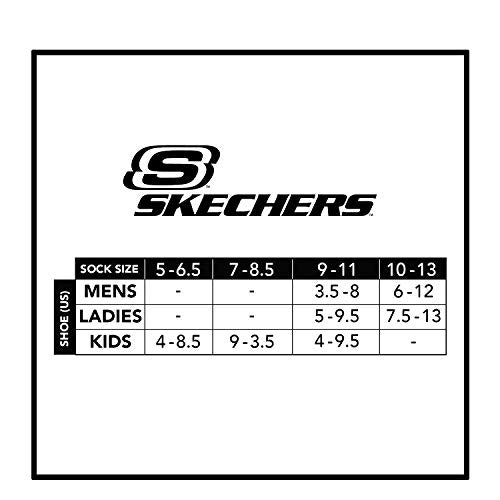 Skechers womens 5 Pack Low Cut Socks, Blue/Pink Grapefruit, 9 11 US