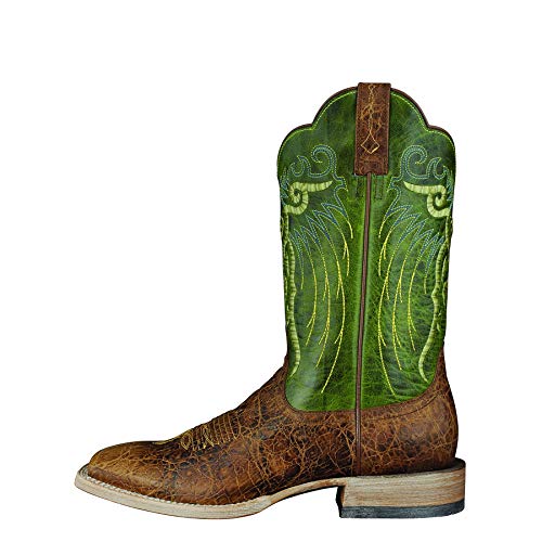 Ariat Mens Mesteno Western Boot Adobe Clay/Neon Lime 10 Wide