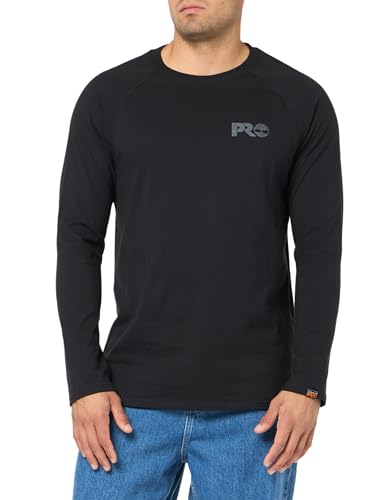 Timberland PRO Men's Core Refelctive PRO Logo Long-Sleeve T-Shirt, Black
