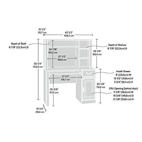 Sauder Orchard Hills Computer Desk, Carolina Oak finish