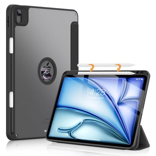 Soke for iPad Air 11 Inch Case 2024 & iPad Air Case (5th/4th Generation, 2022/2020) with Pencil Holder-Auto Sleep/Wake + Camera Protection, Shockproof Back Cover for iPad Air 10.9 Inch,Starlight