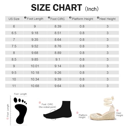 mysoft Women's Espadrille Platform Wedge Sandals Closed Toe Ankle Strap Lace up Summer Shoes