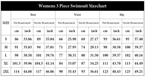 Yknktstc Womens 3 Pieces Bikini Set Swimsuit Tropical Beach Cover up Kimono Swimwear Bathing Suit with Boy Shorts M 03