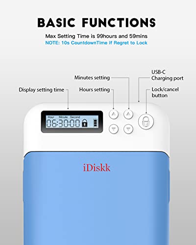 Cell Phone Lock Box with Timer,iPhone Timer Box for Android Sumsung/Google/iPhone 14/13/13 pro/12/11/X/XR/XS/8/ Cell Phone LockBox for Kids/Students/Parents to get More Focused （Organge） with Battery