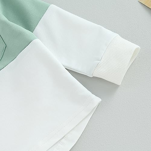 kacubwyy Toddler Baby Boy Outfits Long Sleeve Pocket Pull On Sweatshirt Solid Pants Infant Fall Winter Clothes Set