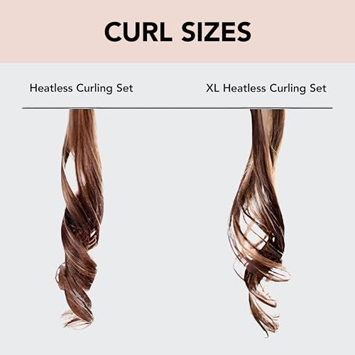 Kitsch Satin Heatless Curling Set - Overnight Hair Rollers for Soft Curls, Curling Rod Headband, Hair Curlers - Aura