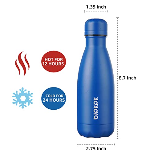 BJPKPK Insulated Water Bottles -17oz/500ml -Stainless Steel Water bottles, Sports water bottles Keep cold for 24 Hours and hot for 12 Hours,BPA Free water bottles for travel,Coral