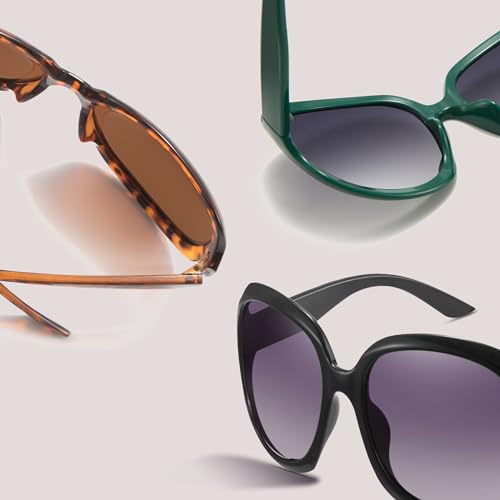 miyya Bug Eye Oversized Polarized Sunglasses Womens, Trendy Retro Sun Glasses for Women 2024, Oversized UV Protection Shades