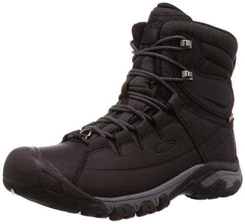 KEEN Men's Targhee Lace High Polar Waterproof Insulated Hiking Boot, Black/Raven, 15