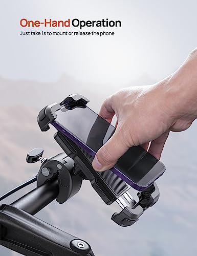 Aomiker Bike Motorcycle Phone Holder Mount - [2024 Quick Release] Bike Phone Holder Handlebar Clamp, Bicycle Scooter Phone Clip for iPhone 15 14 13 12 11 Pro Max Plus Mini, 4.7-6.8" Smartphone