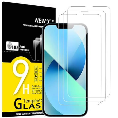 NEW'C [3 Pack Designed for iPhone 13 Mini (5.4") Screen Protector Tempered Glass, Case Friendly Anti Scratch Bubble Free Ultra Resistant