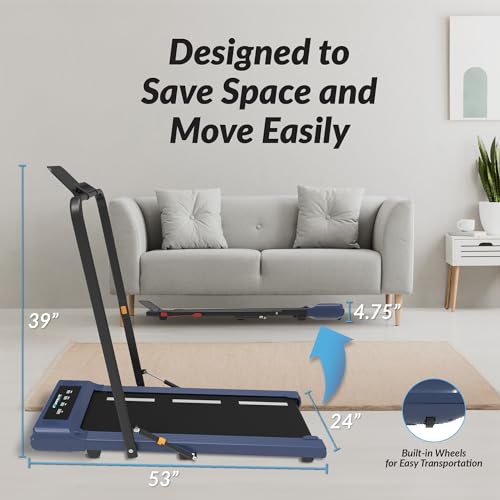 Exerpeutic 400 Lb. Capacity Heavy-Duty Walking/Jogging Exercise Treadmill - Home Gym Workout Equipment - Foldable Underdesk Design