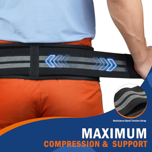FEATOL SI Belt Sacroiliac Hip Belt for Sciatica Pain Relief-Extra Compression Support Hip Brace for Pelvic, Sciatica, Trochanteric, Hip and Lower Back Pain relief-SI Joint Belt for Men Women-Small