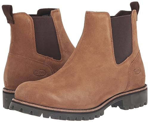 Chaco Men's Fields Chelsea Waterproof Boot, Maple Brown Suede, 14