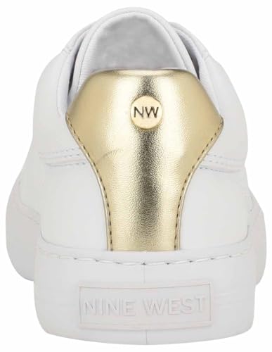 Nine West Women's Givens Sneaker, White 140, 11