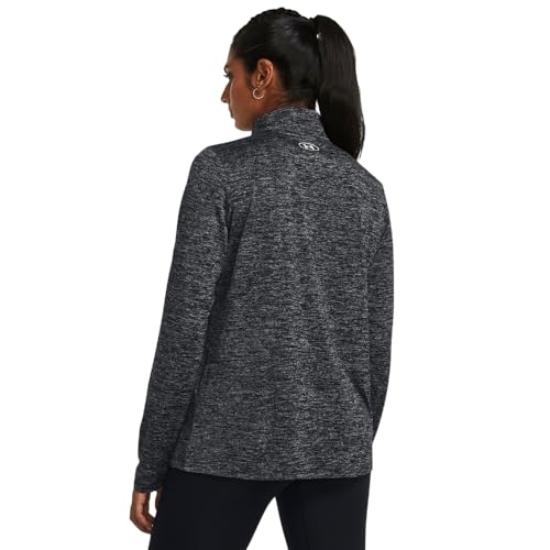 Under Armour Womens Tech Twist Quarter Zip, (001) Black / / White, Large