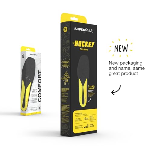 Superfeet Hockey Cushion Insoles - Foam Shoe Inserts for Skates - Professional Grade - Junior Skate Size 1-2