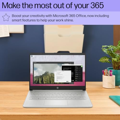 HP Newest Essential 14 Everyday Laptop with Free AI-Powered Microsoft 365, 16GB RAM, 640GB Storage(512GB PCIe SSD and P-100 128GB External Drive), Intel 4-Core Processor, 14" HD Display, Windows 11