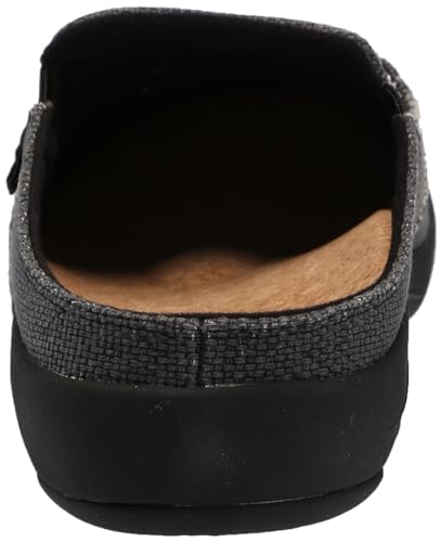 REVITALIGN Men's Siesta Canvas Mule, Black, 7