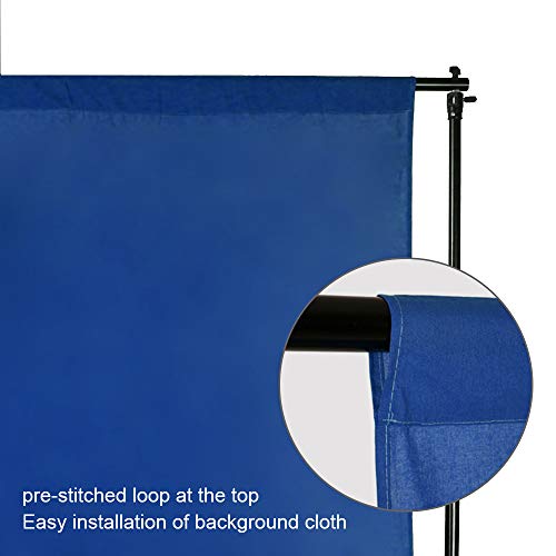 GSKAIWEN 10x20ft/3x6m Photo Studio 100 Percent Pure Cotton Muslin Collapsible Blue Screen Backdrop Curtain Background for Photography, Video and Television (Stand NOT Included)