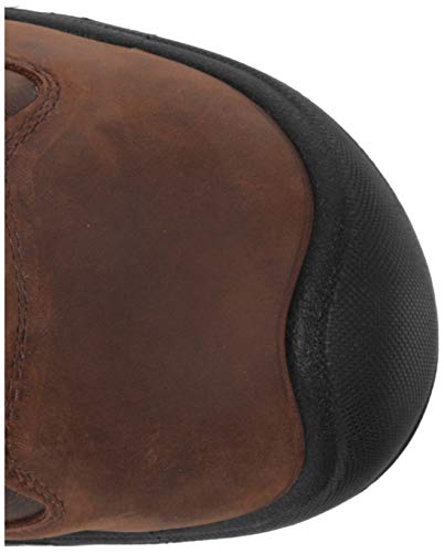 KEEN Utility Men's Dover 8" 600g Leather Waterproof Composite Toe Work Boots, Dark Earth/Black, 10