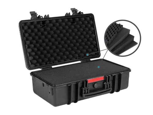 Monoprice Weatherproof Hard Case - 26 x 20 x 14 Inches, With Wheels and Customizable Foam, Shockproof, IP67, Ultraviolet And Impact Resistant Material, Black - Pure Outdoor Collection, 82.2 Liter