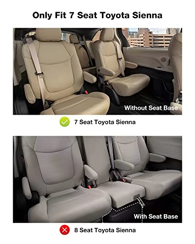 3W Floor Mats Fit Toyota Sienna 2021-2024 (Only for 7 Seat), TPE All Weather Custom Fit Floor Liner for Toyota Sienna 1st, 2nd and 3rd Row, Black