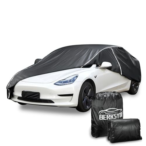 Car Cover for Model 3 2017-2024 All Weather 6 Layers Full Car Cover with Storage Bag