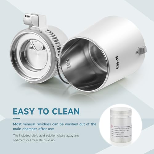 CO-Z Distilled Water Maker, 1 Gallon Water Distiller, 4L Home Countertop Water Distiller Machine, Table Desktop Water Distill Distilling Purifier Purification Filter, Home Pure Clean Water Device