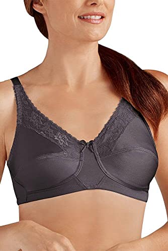 Amoena Women's Nancy Wire-Free Pocketed Mastectomy Bra ,Dark Grey, 46C