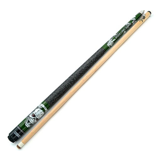 CUESOUL 58 inch 21oz 1/2 Maple Pool Cue Stick Kit- Rock The World Stylish Pattern Cue Design in Red Paint