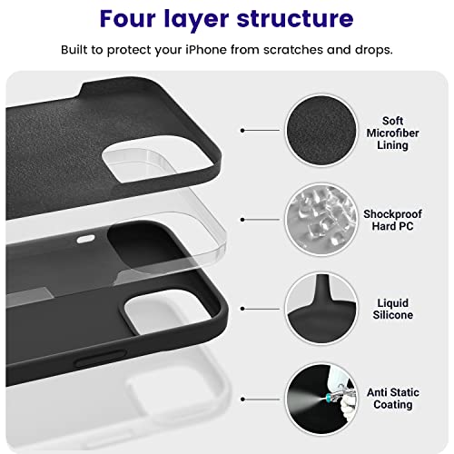 OTOFLY Designed for iPhone 13 Case, Silicone Shockproof Slim Thin Phone Case for iPhone 13 6.1 inch Stone