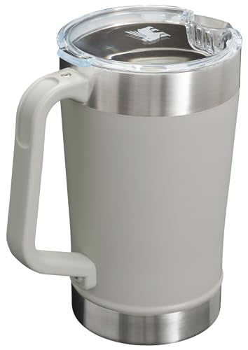 Stanley Stay-Chill Pitcher 64 oz | Cold Water, Beer, and Drink Pitcher with Lid | Large Capacity Durable Beverage Container with Handle | Insulated Stainless Steel | BPA-Free | Charcoal Glow