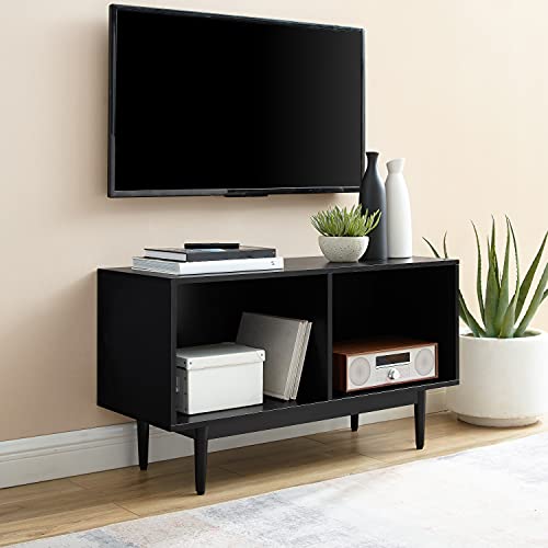 Crosley Furniture Liam Large Vinyl Record Storage TV Stand and Entertainment Center, Media Console, Walnut