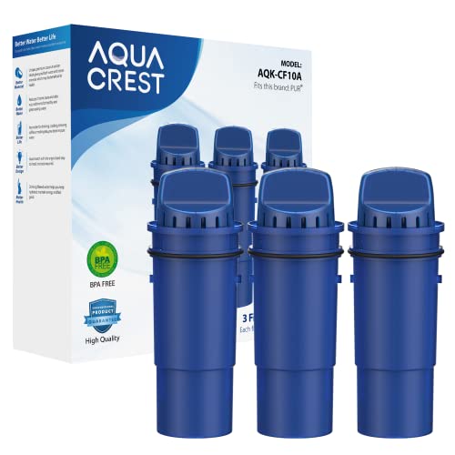 AQUA CREST NSF Certified Pitcher Water Filter, Replacement for Pur® Pitchers and Dispensers PPT700W, CR-1100C and PPF951K Water Filter (Pack of 3)