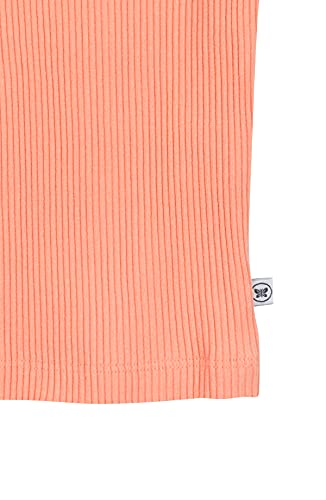 HonestBaby Organic Cotton Chunky Rib Tank, Coral Pink, Newborn