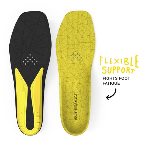 Superfeet Hockey Cushion Insoles - Foam Shoe Inserts for Skates - Professional Grade - Junior Skate Size 1-2
