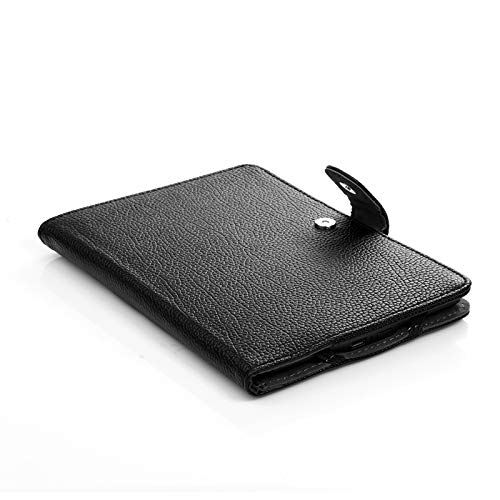 Book Style Litch Pu Leather Case Cover for 6" ebook Reader Case Cover for Sony/kobo/Pocketbook/Nook/tolino 6inch ebook Reader (Black)