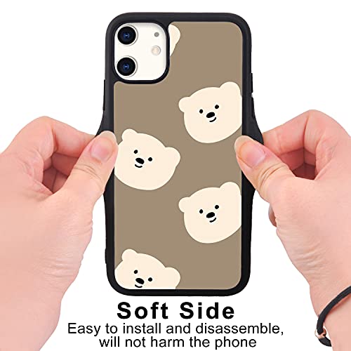 QISHANG Cute Mushroom Pattern for iPhone 11 Case Shockproof Anti-Scratch Protective Cover Soft TPU Hard Back Slim Cell Phone Case iPhone 11 for Boys Girls Teens Women Men