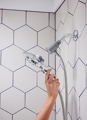 MOEN 26112 Engage Magnetix Six-Function 5.5-Inch Handheld Showerhead with Magnetic Docking System, Chrome