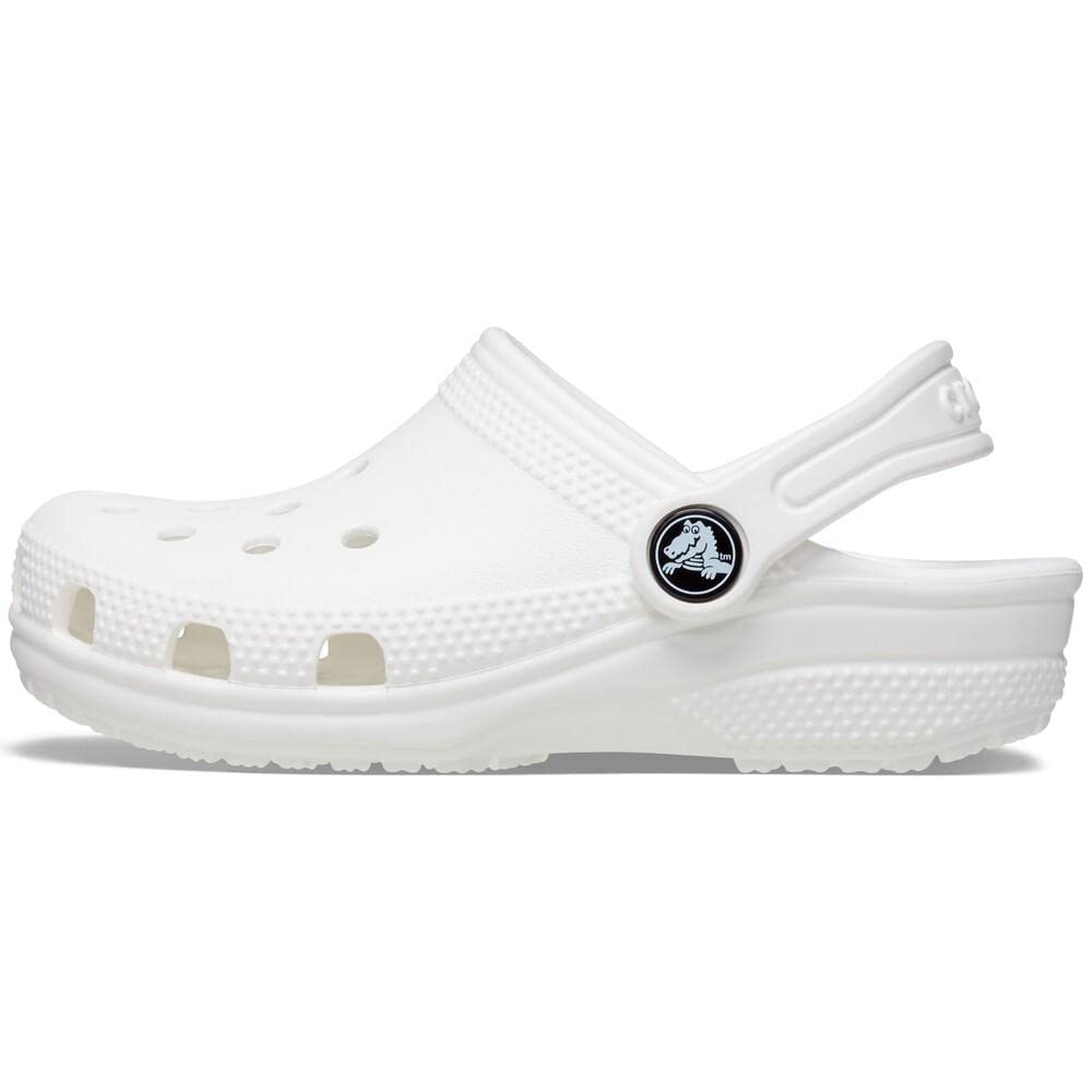 Crocs Kids' Classic Clog , White/White, 4 Big Kid