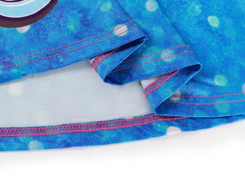 COTRIO Unicorn Casual Dresss for Girls Skater Dress Twirl Swing Skirt Toddler Kids Cartoon Print Playwear Sundress Size 4t (3-4 Years, Blue)